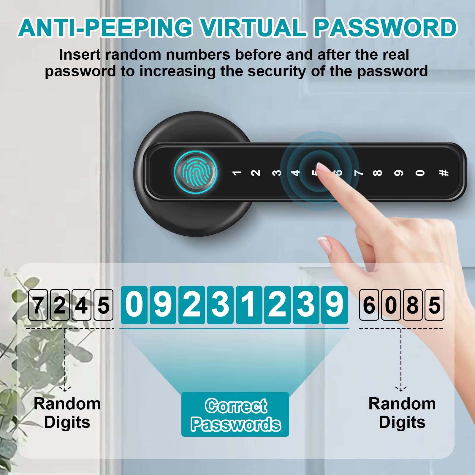 2024 Black New Handle Lock Tuya Ble Smart Lock Security Electronic Keyless Door Smart Locks