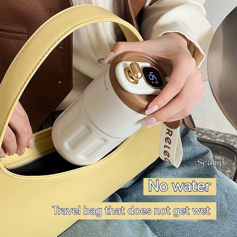 450ML Smart Display Temperature Stainless Steel Vacuum Cup Portable Thermo Water Bottle Coffee Cup Keep Cold and Hot Thermal Mug